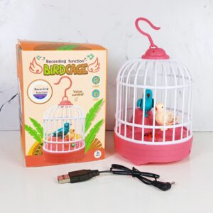 TALKING BIRD CAGE – VOICE-CONTROLLED WITH MUSIC & LIGHT
